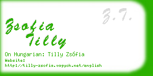zsofia tilly business card