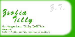 zsofia tilly business card